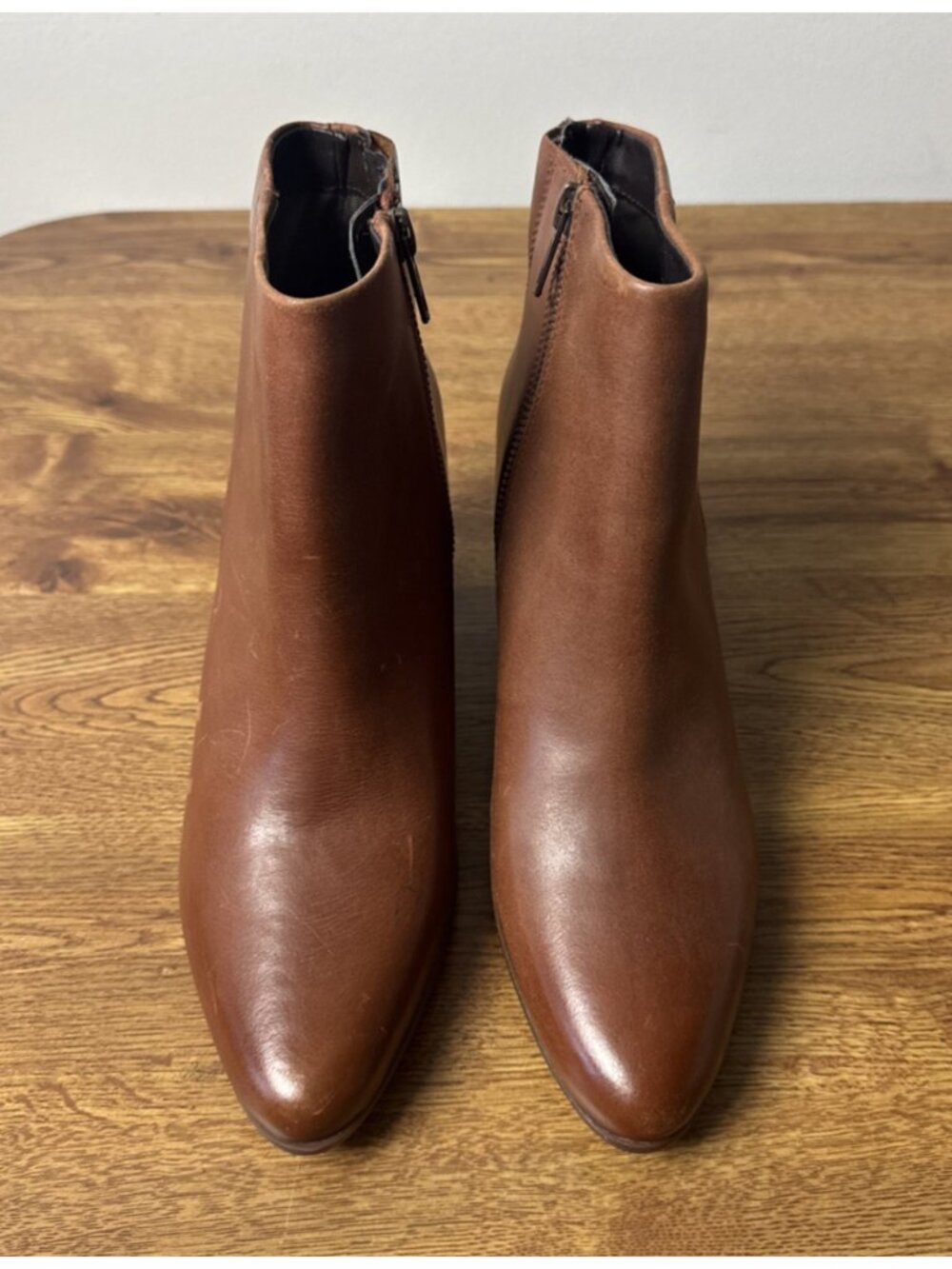 Womens Rockport Camdyn Brown Ankle Boots Booties Leather Cognac Size 7.5 - Picture 3 of 9